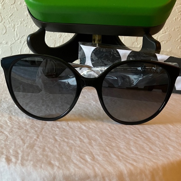 Kate Spade: Black Kimberlyn Cat Eye Sunglasses- Case & Cleaning Cloth main image 7